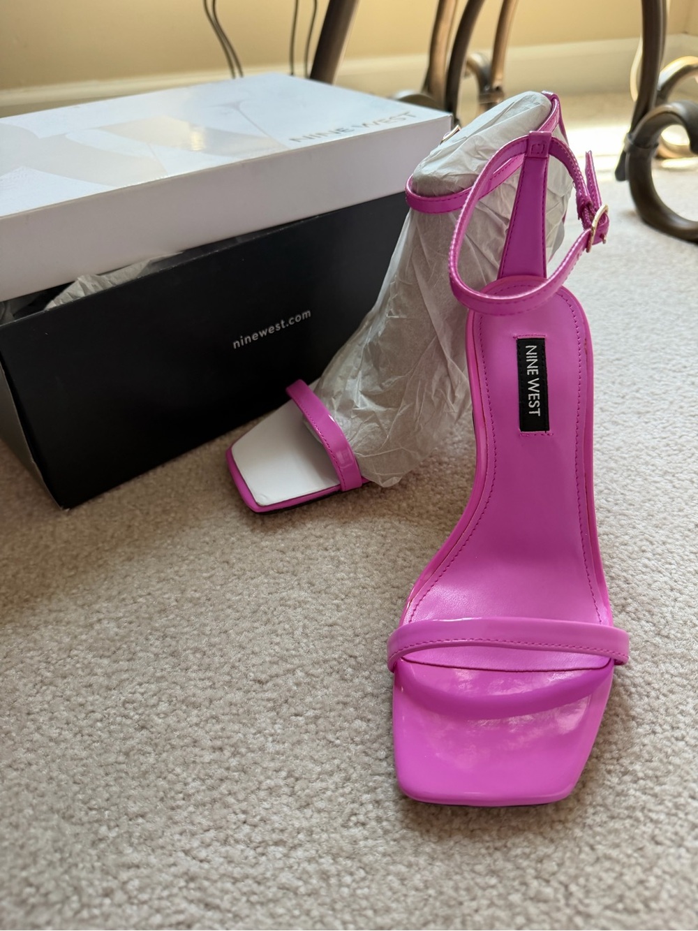 Nine West NWT 5.5 Hot Barbie Pink purple high heels Sandals